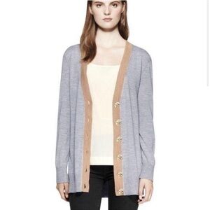 Tory Burch Merino Wool Boyfriend Simone Cardigan Size XL